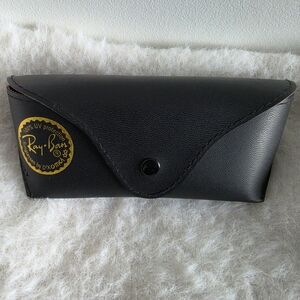 Ray-Ban Black Sunglasses Case with Gold Logo Sticker